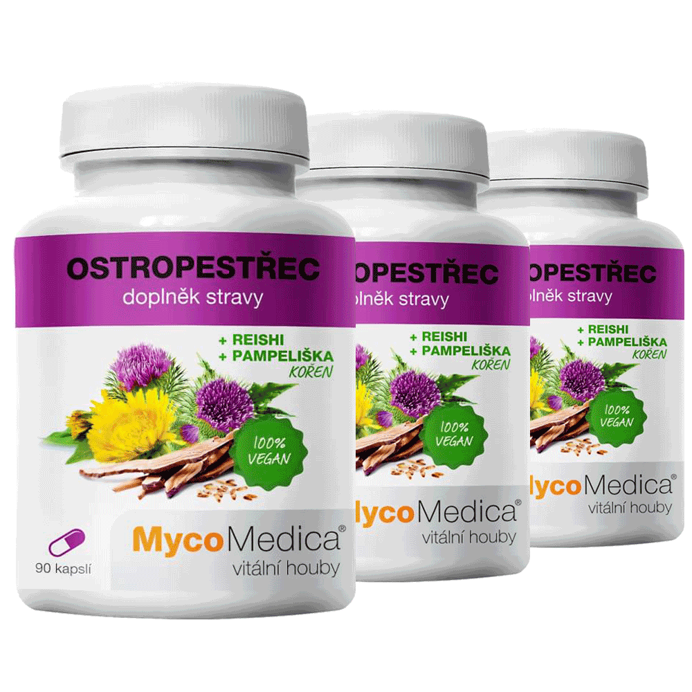 MycoMedica Ostropestřec 90 kapslí, 3-pack